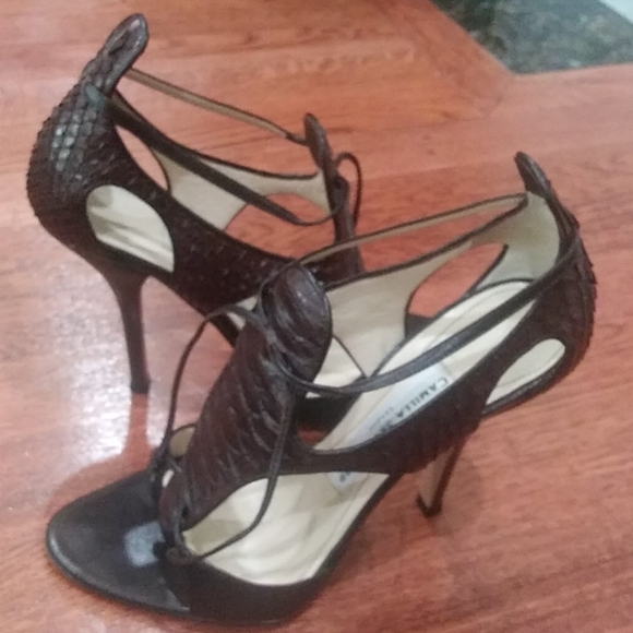 Camilla Skovgaard (London) snake skin heels - Picture 3 of 9
